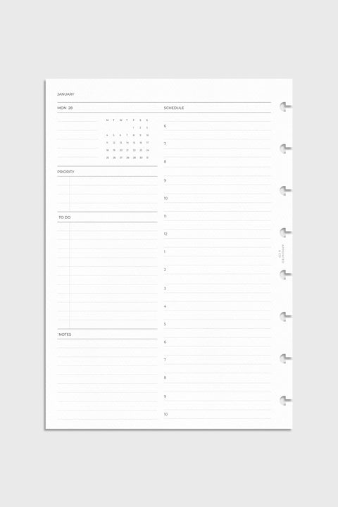 2027 Dated Planner Inserts | Daily by Hour