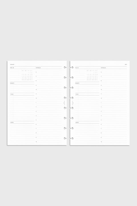 2027 Dated Planner Inserts | Daily by Hour