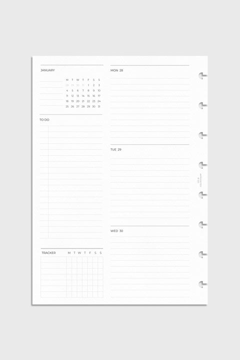 2027 Dated Planner Inserts | Entire Week on 2 Pages