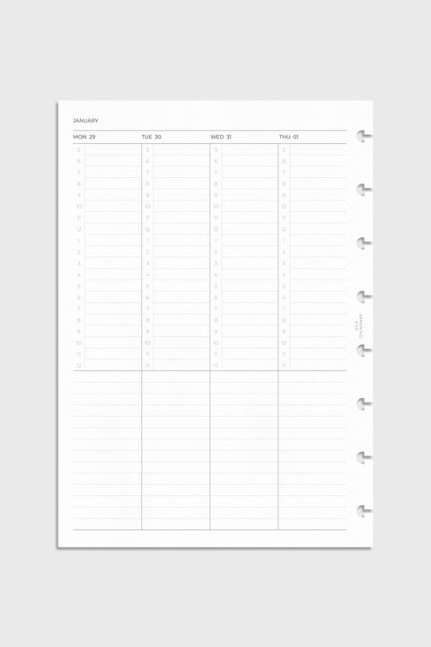2027 Dated Planner Inserts | Vertical Lined Weekly