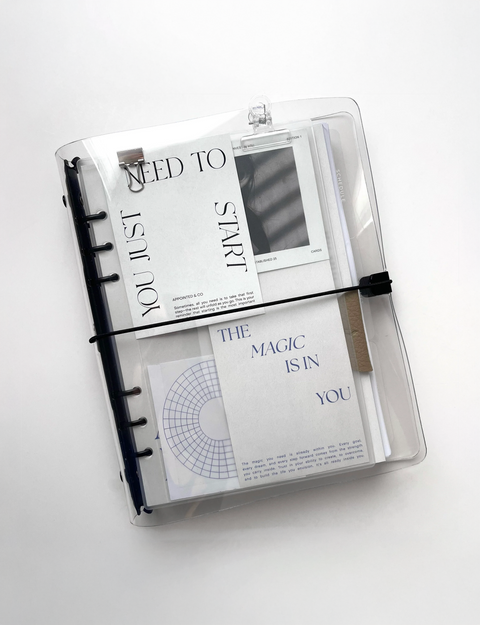 Clear Vinyl 6-Ring Planner Cover | A5