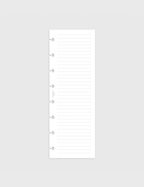 Half Page Lined Planner Inserts