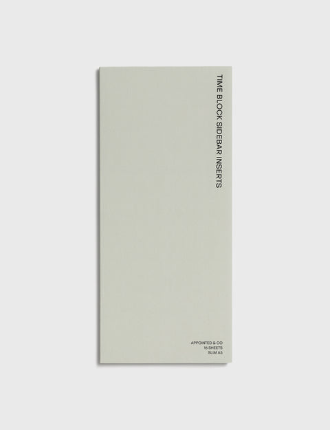 Time Block Sidebar Inserts