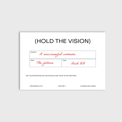 Hold the Vision Journaling Card