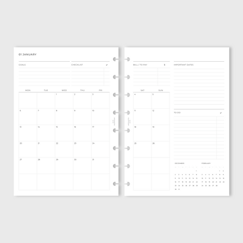 2025 Complete Planner (Vertical Grid Weekly)