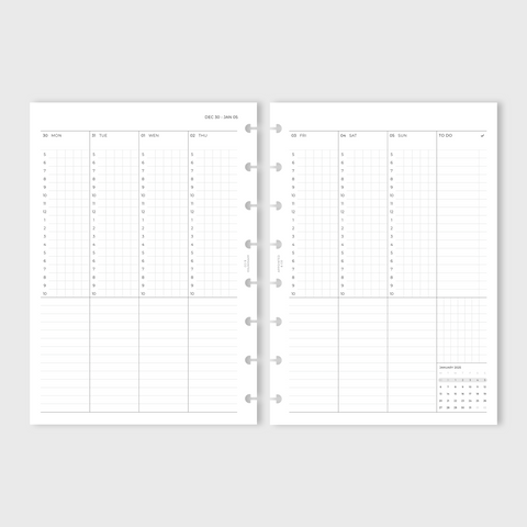 2025 Complete Planner (Vertical Grid Weekly)