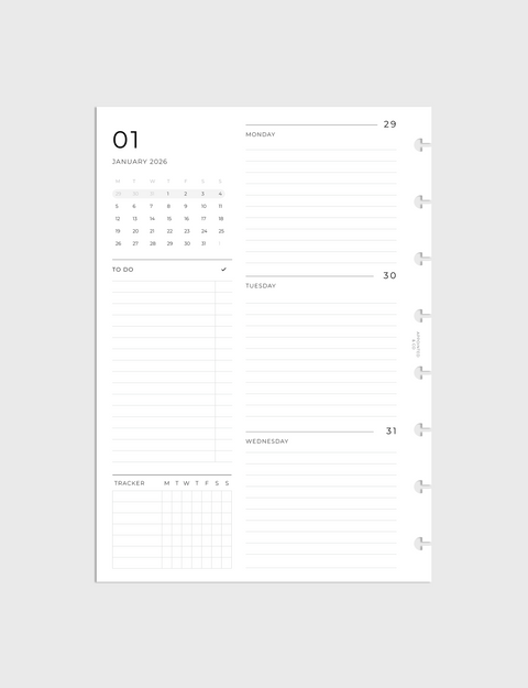 Dated Planner Inserts 2026 | Entire Week on 2 Pages