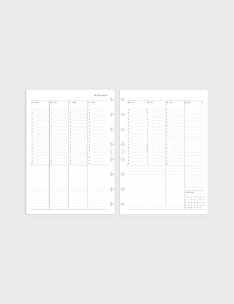 Dated Complete Planner 2026 | Vertical Grid Weekly