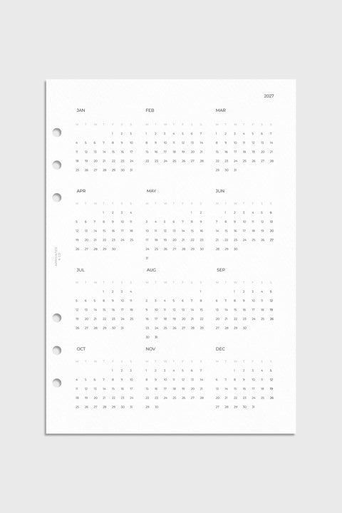 2027 Dated Yearly Overview Dashboard