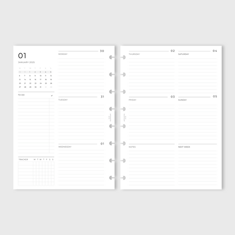 2025 Complete Planner (Entire Week on 2 Pages)