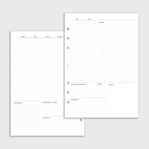 Classroom Timetable Inserts