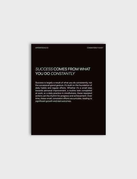 Consistency Is Key Journaling Card