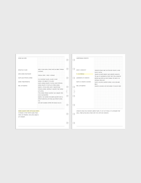 Cornell Grid Note Planner Inserts