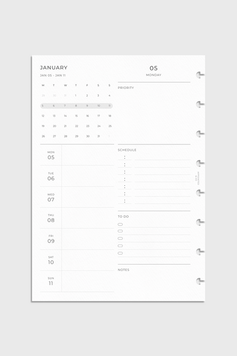 Dated Planner Inserts 2026 | Daily on 4 Pages