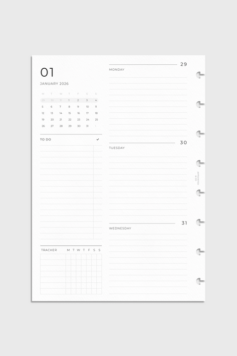 Dated Planner Inserts 2026 | Entire Week on 2 Pages