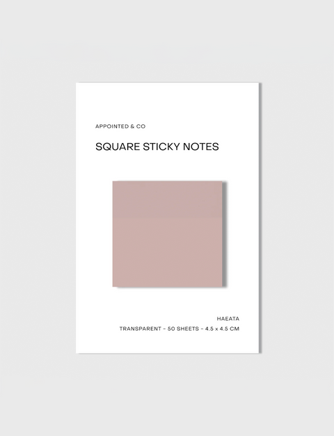 Square Transparent Sticky Notes – Appointed & Co
