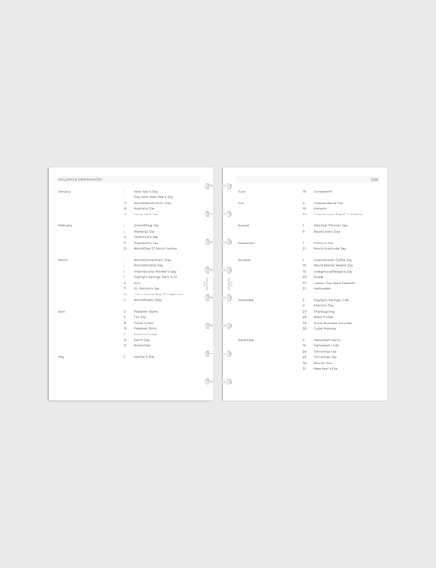 Dated Complete Planner 2026 | Vertical Grid Weekly