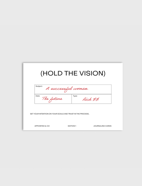 Hold the Vision Journaling Card