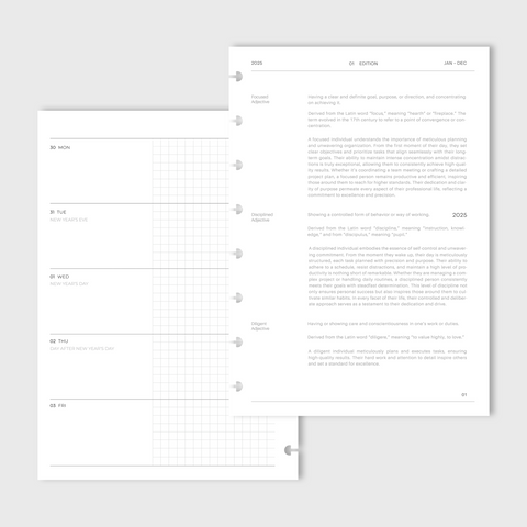 2025 Complete Planner (Horizontal Grid Weekly)