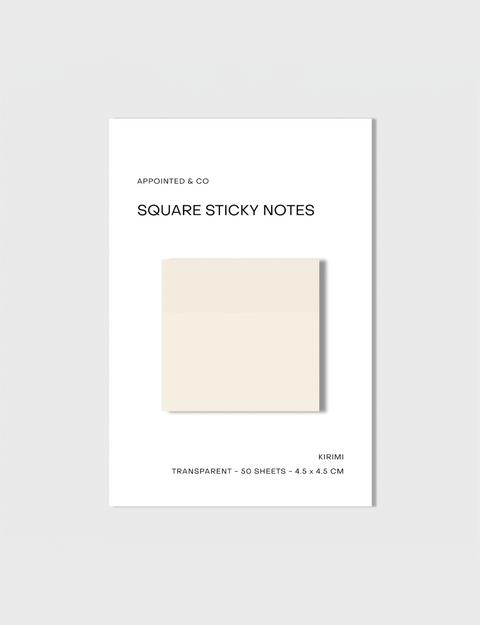 Square Transparent Sticky Notes