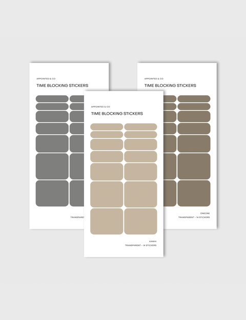Time Blocking Sticker Set