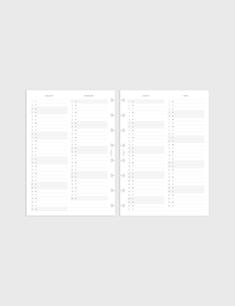 Dated Complete Planner 2026 | Vertical Grid Weekly