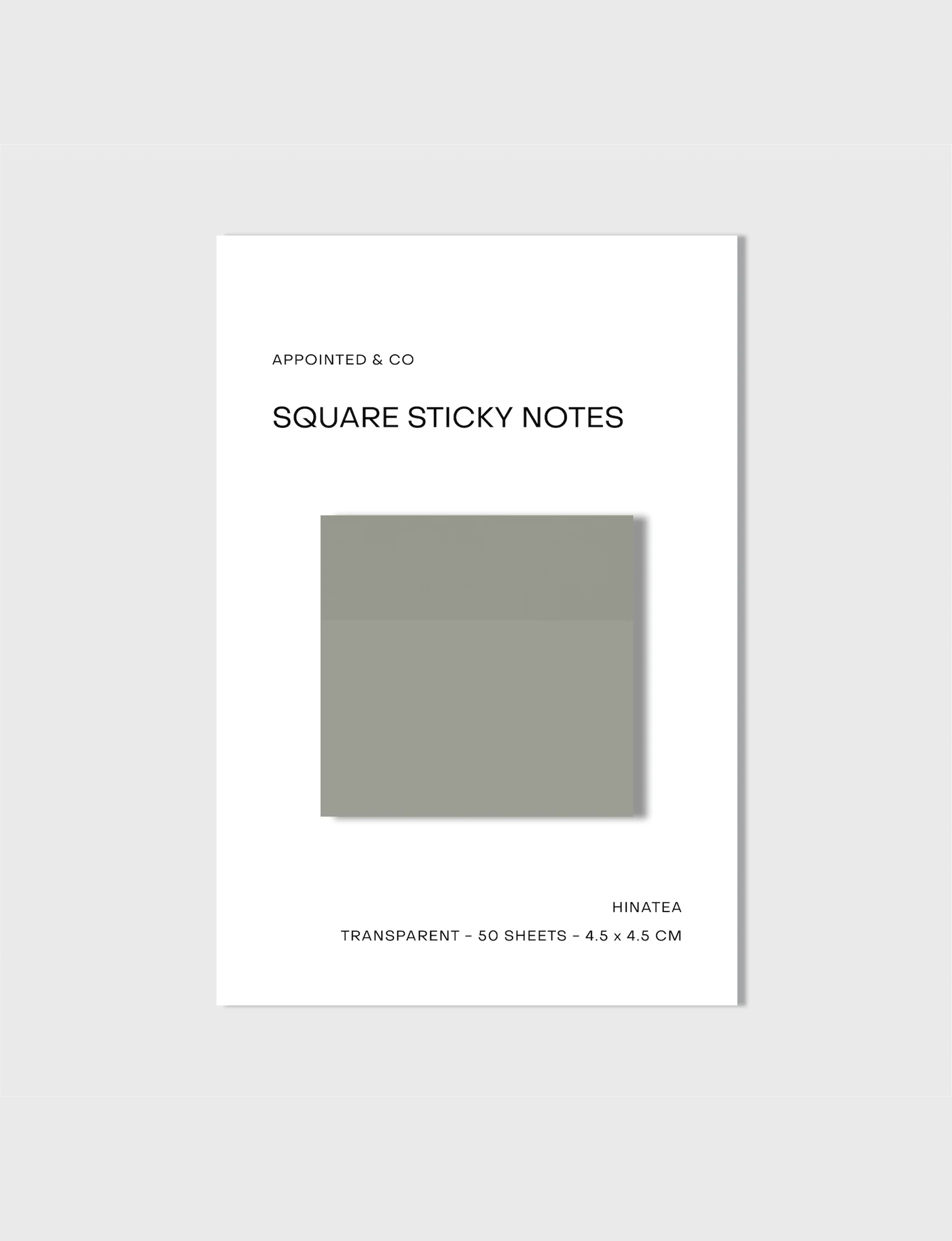 Square Transparent Sticky Notes – Appointed & Co