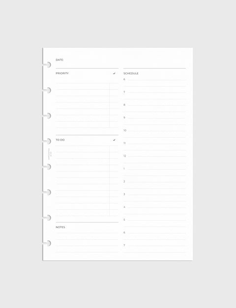 Undated Planner Inserts | Daily by Hour