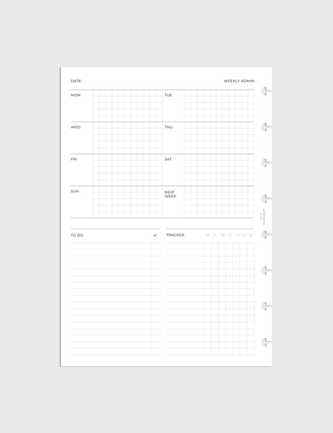 Undated Planner Inserts | Weekly Admin