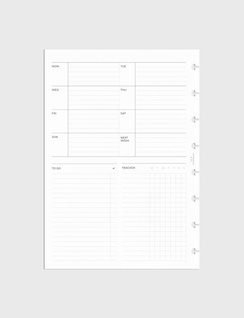 Undated Planner Inserts | Week on 1 Page